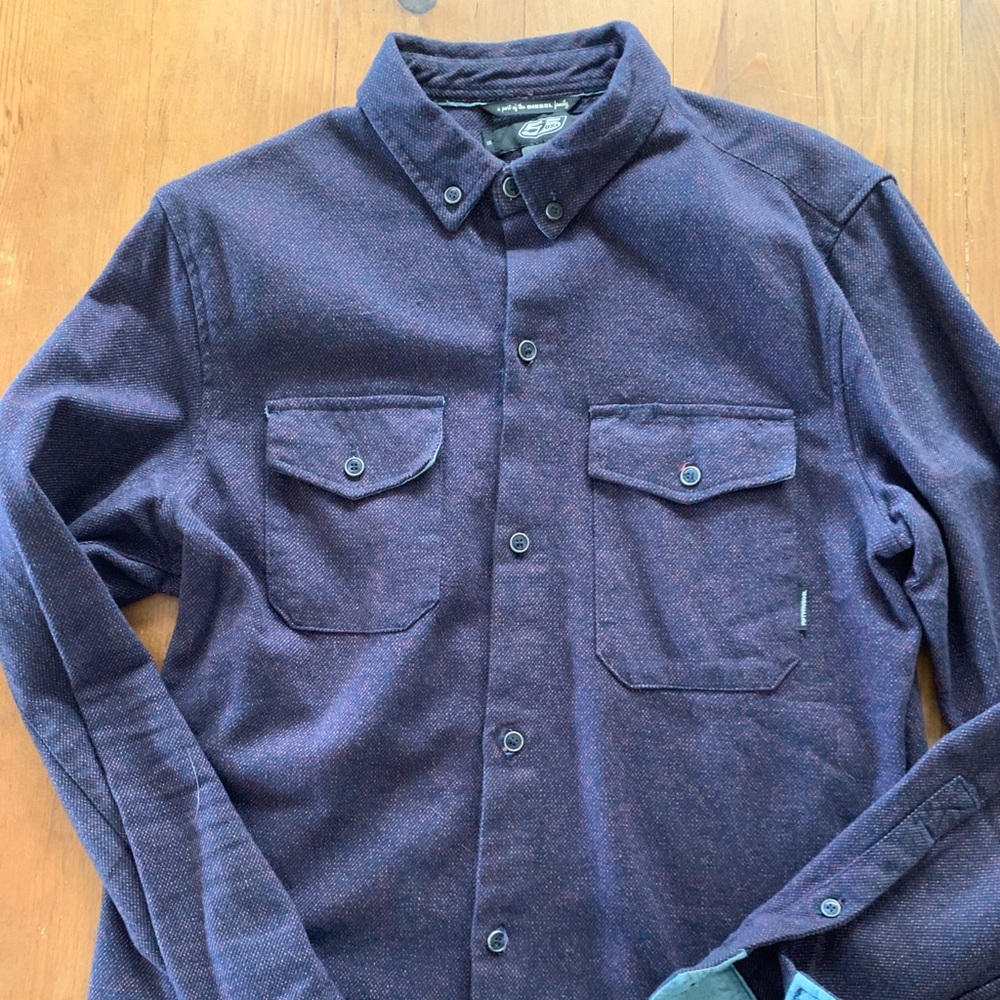 Diesel thick wools button down shirt